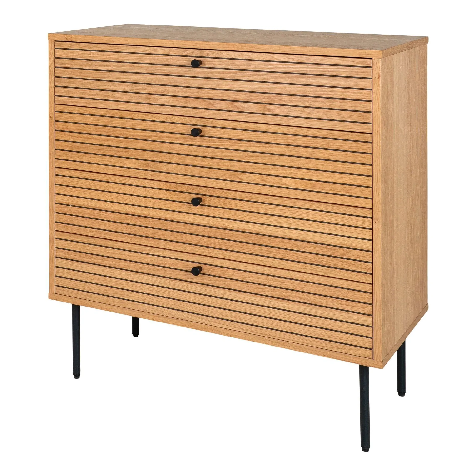 Kyoto 4 Drawer Chest - Natural Oak