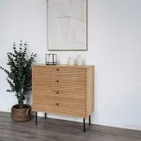 Kyoto 4 Drawer Chest - Natural Oak