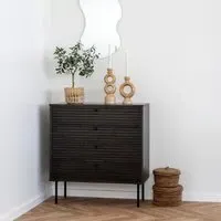 Kyoto 4 Drawer Chest - Smoked Oak