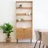 Kyoto Oak Bookcase with Cupboard - Natural