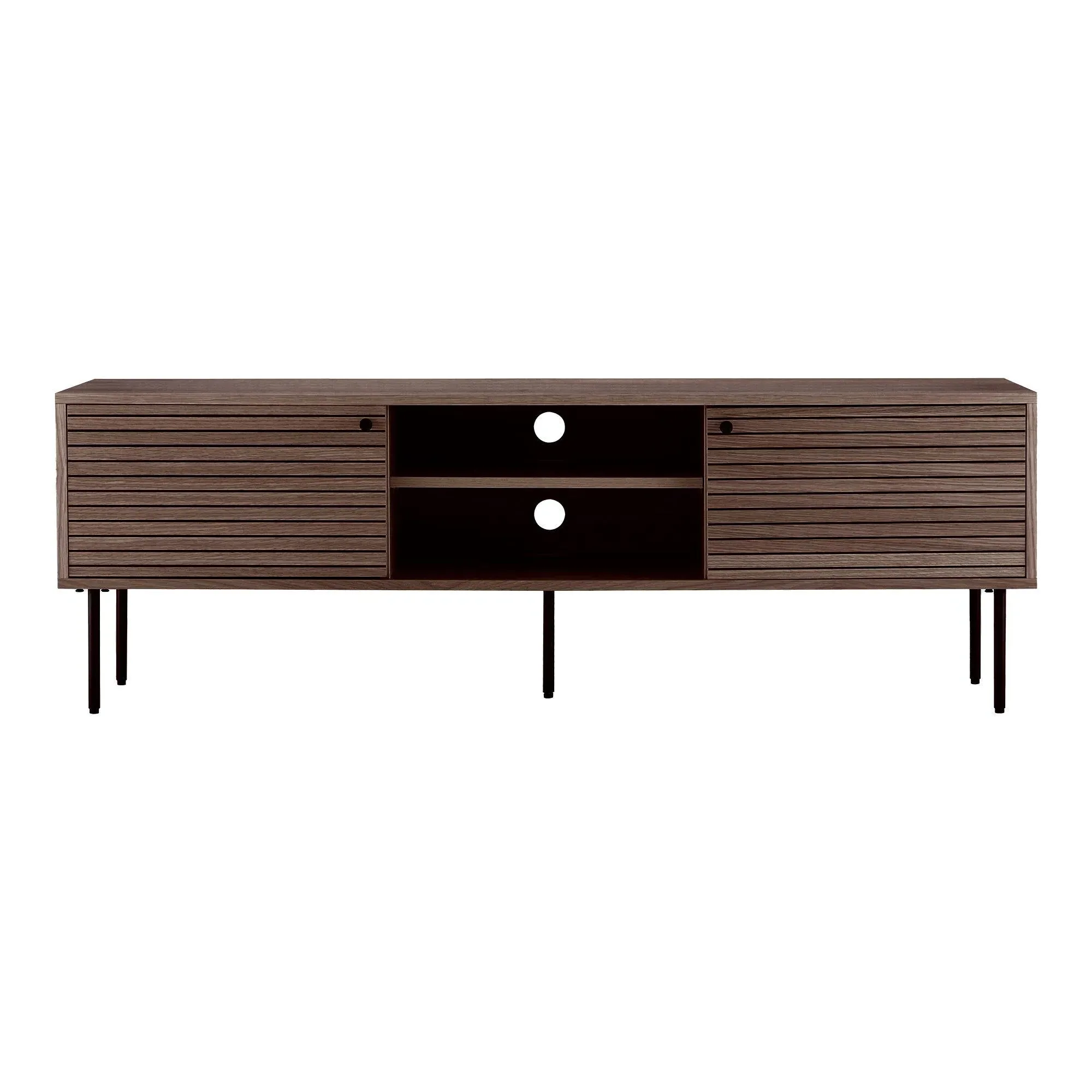 Kyoto Smoked Oak 150cm TV Unit with Storage - Smoked