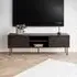 Kyoto Smoked Oak 150cm TV Unit with Storage - Smoked