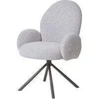 Lana Boucle Swivel Dining Chair - Sand