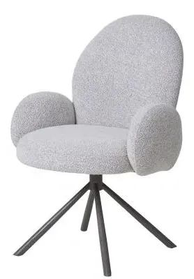 Lana Boucle Swivel Dining Chair - Sand