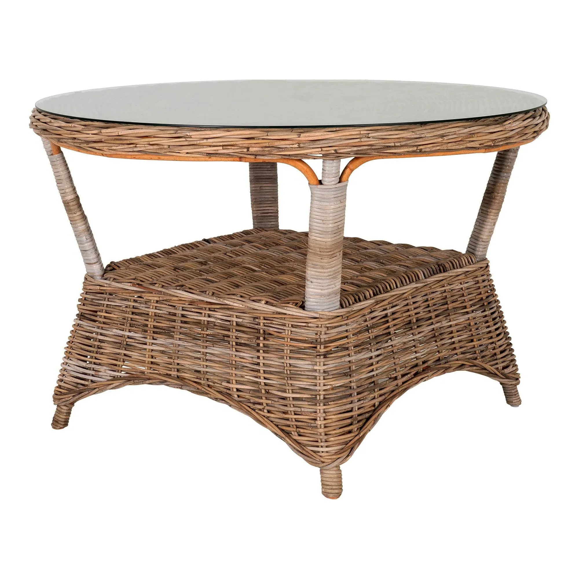 Larisa 4-Seater Round Dining Set - Kubu, Rattan