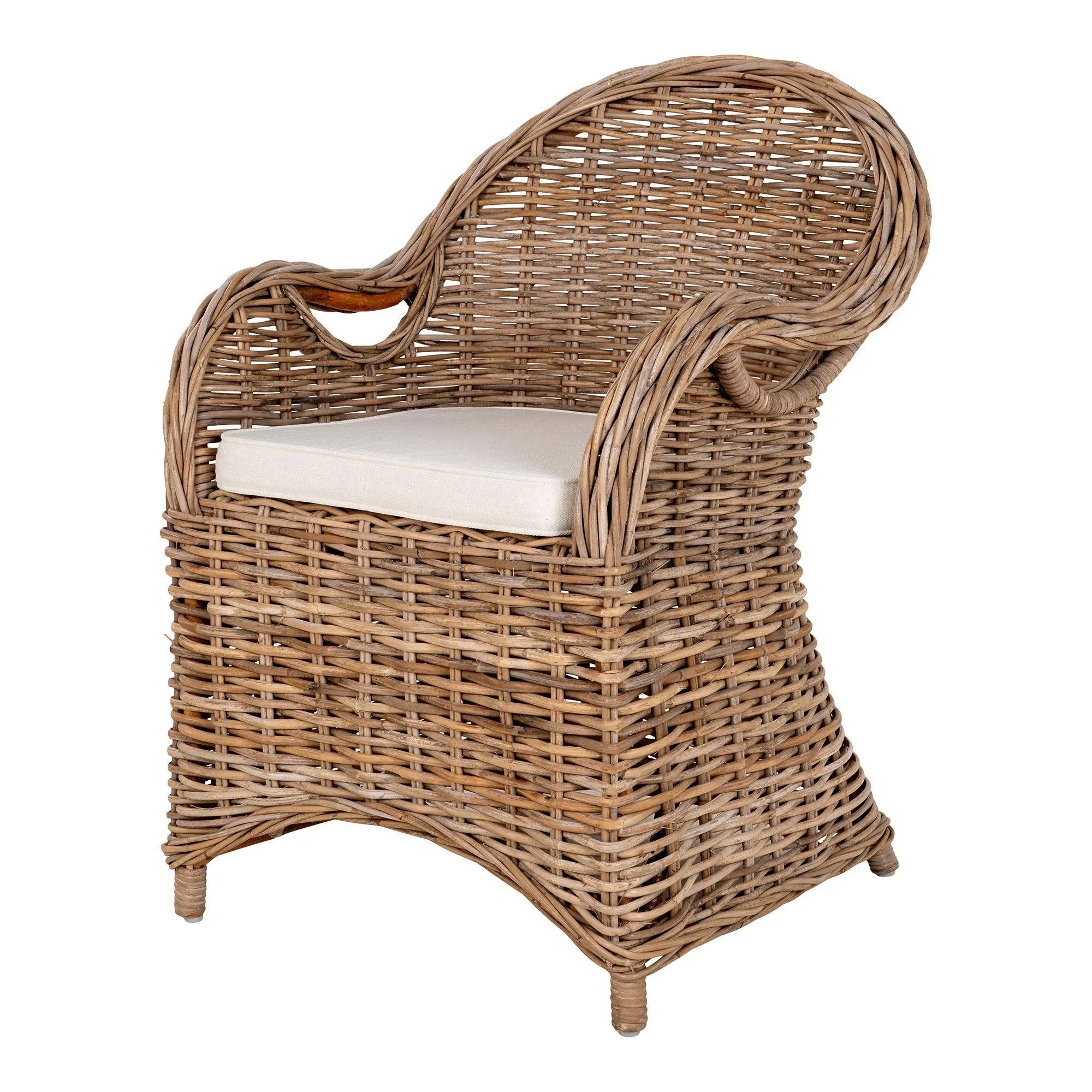 Larisa 4-Seater Round Dining Set - Kubu, Rattan