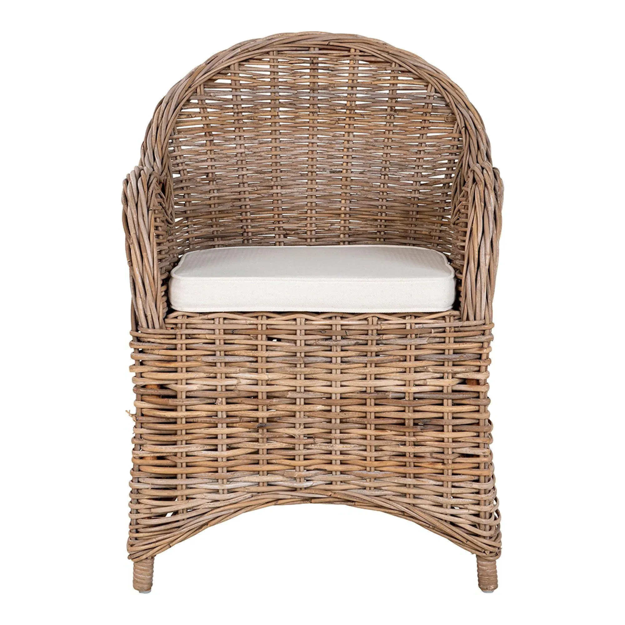 Larisa Rattan Garden Dining Armchair - Brown