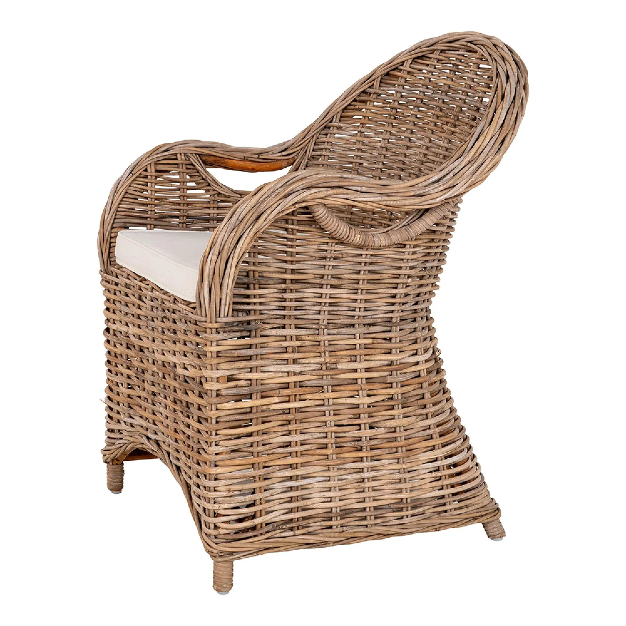 Larisa Rattan Garden Dining Armchair - Brown