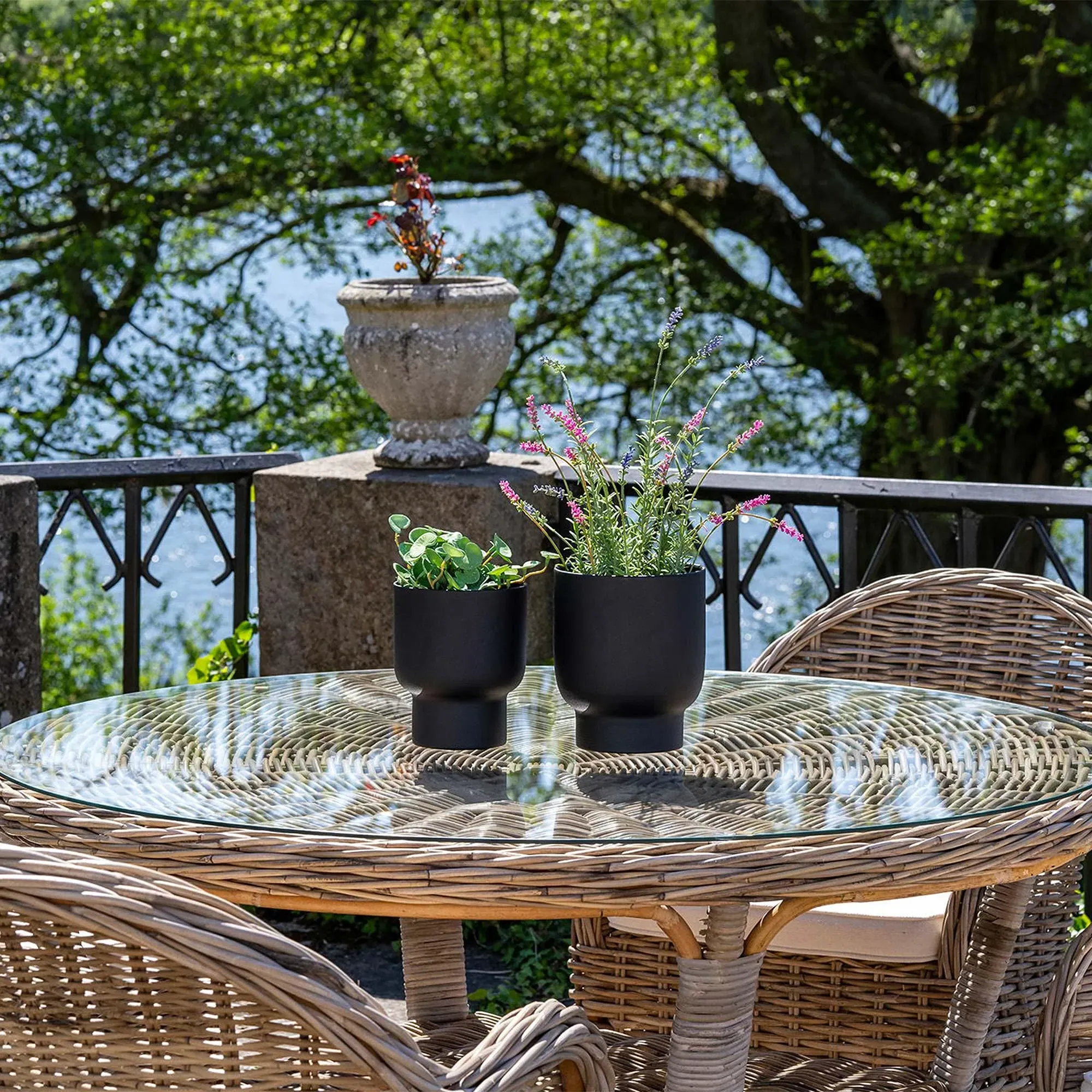 Larisa Round Dining Table - Kubu, Rattan