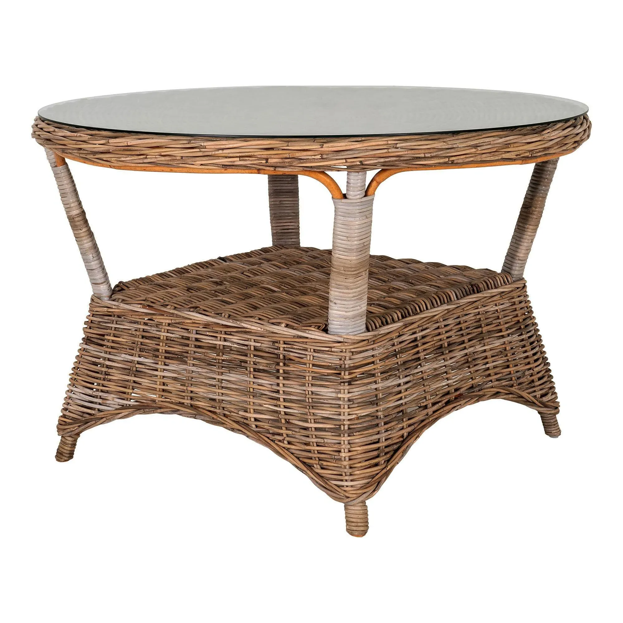 Larisa Round Dining Table - Kubu, Rattan
