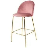 Lausanne Barstool Set of 2 - Rose, Velvet