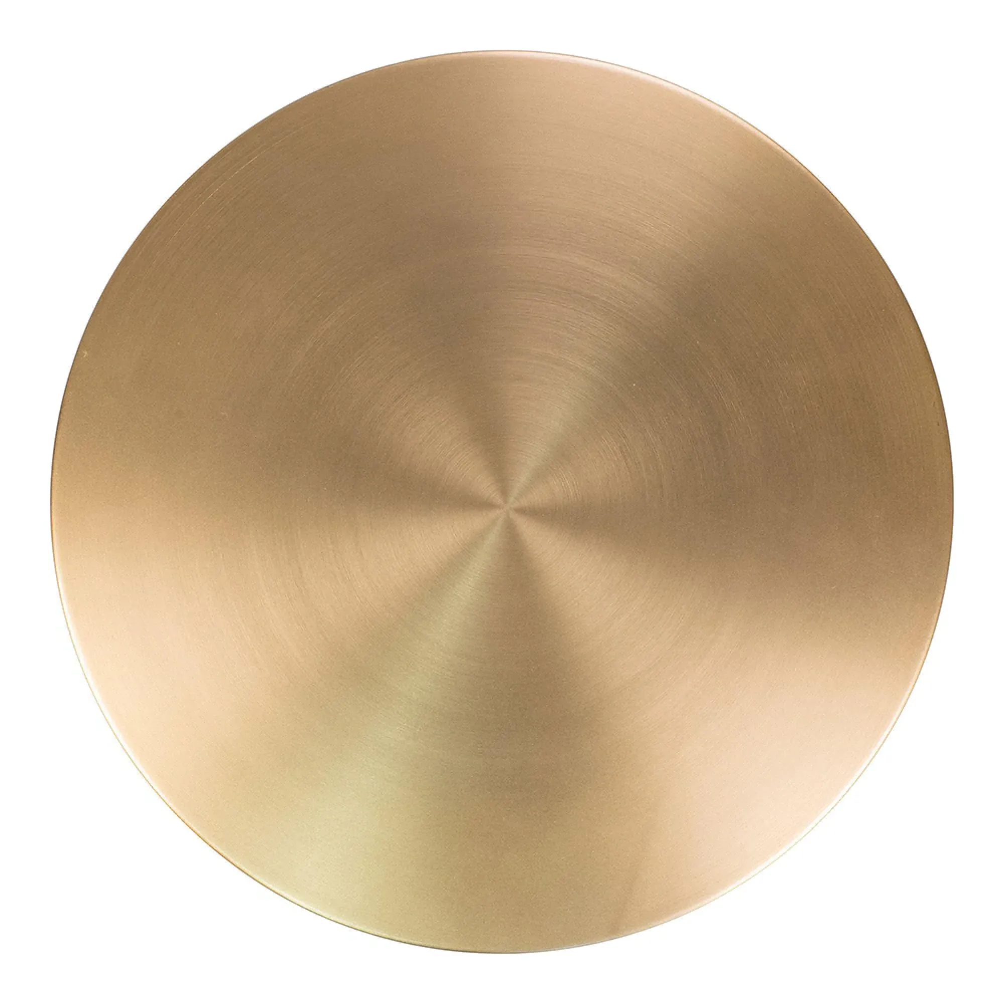 Lecco Round Side Table with Marble Base - Brass, Metal