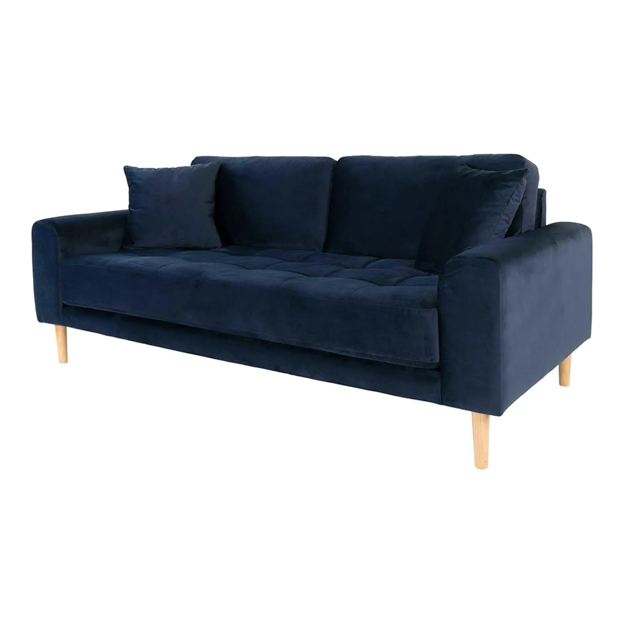 Lido 2.5 Seater Sofa - Blue, Velvet