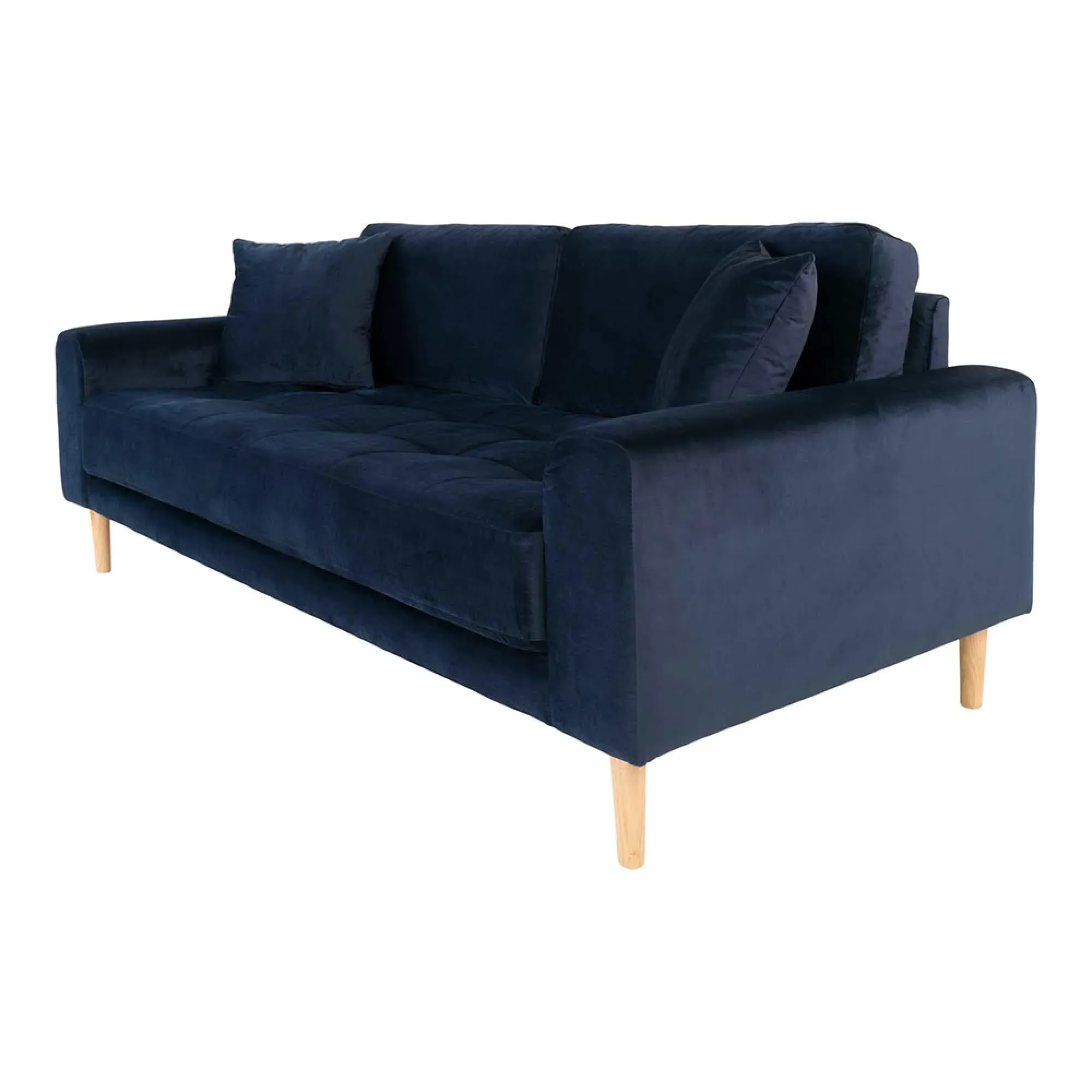 Lido 2.5 Seater Sofa - Blue, Velvet