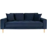 Lido 2.5 Seater Sofa - Blue, Velvet
