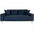 Lido 2.5 Seater Sofa - Blue, Velvet