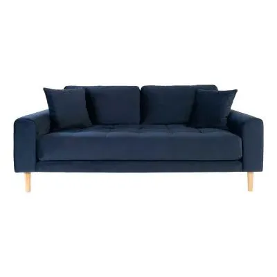 Lido 2.5 Seater Sofa - Blue, Velvet