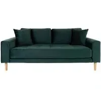 Lido 2.5 Seater Sofa - Green, Fabric