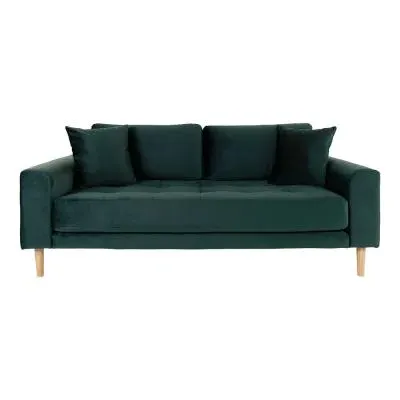Lido 2.5 Seater Sofa - Green, Fabric