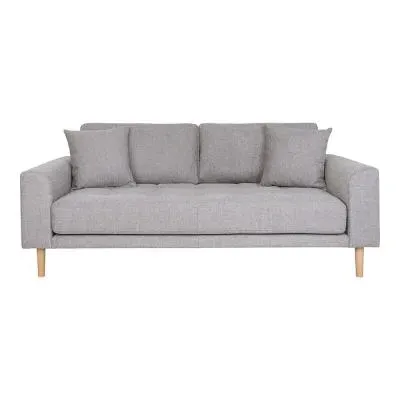 Lido 2.5 Seater Sofa - Light Grey, Fabric
