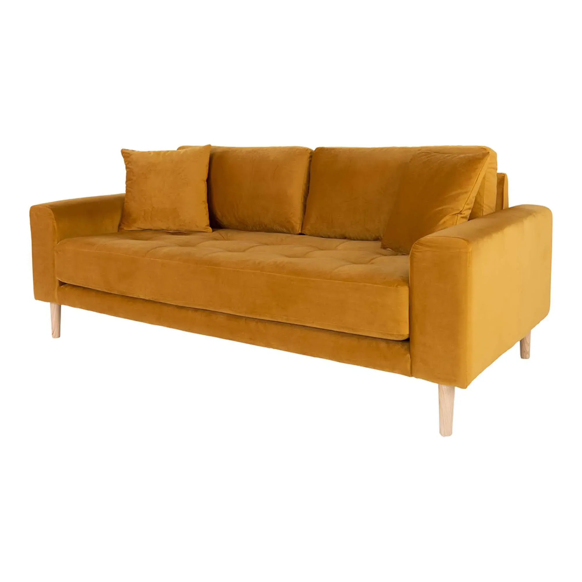 Lido 2.5 Seater Sofa - Yellow, Fabric