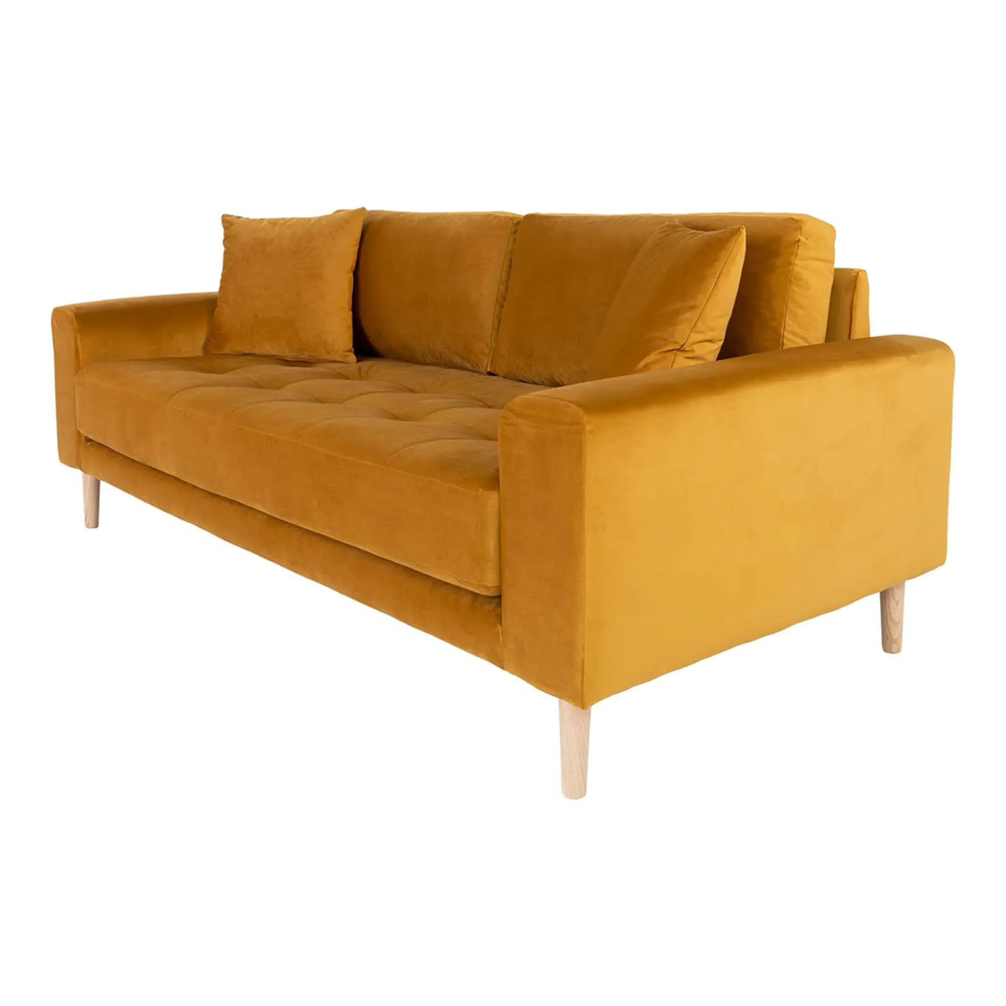 Lido 2.5 Seater Sofa - Yellow, Fabric