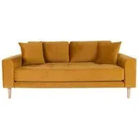 Lido 2.5 Seater Sofa - Yellow, Fabric