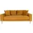 Lido 2.5 Seater Sofa - Yellow, Fabric