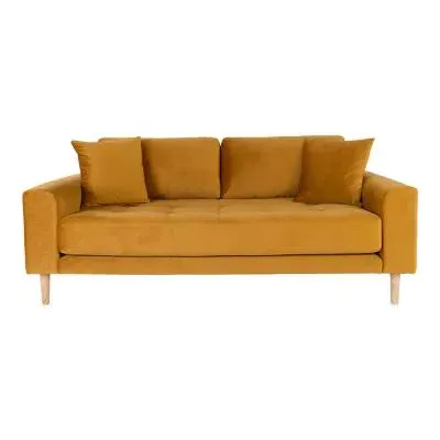 Lido 2.5 Seater Sofa - Yellow, Fabric