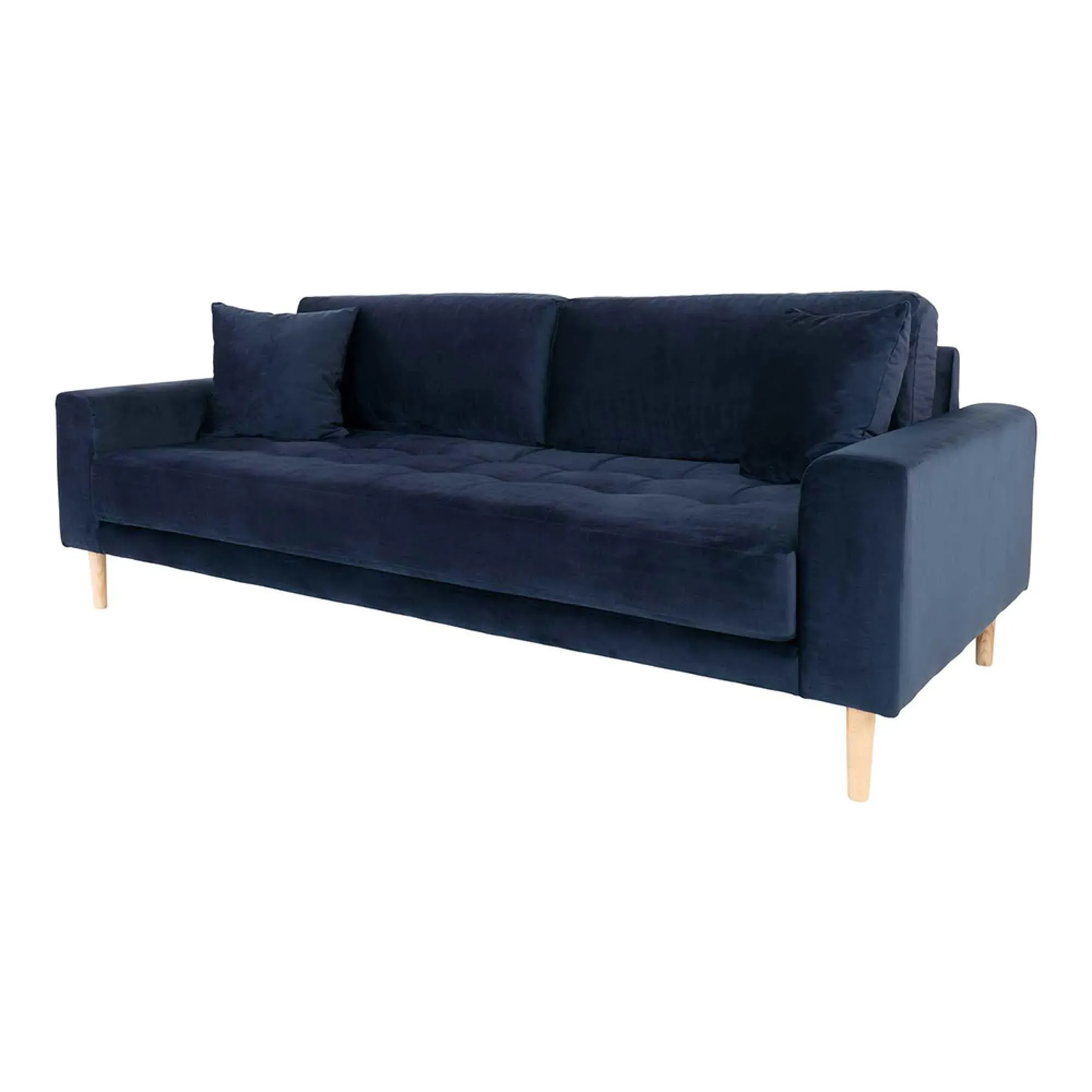 Lido 3-Seater Sofa - Blue, Velvet