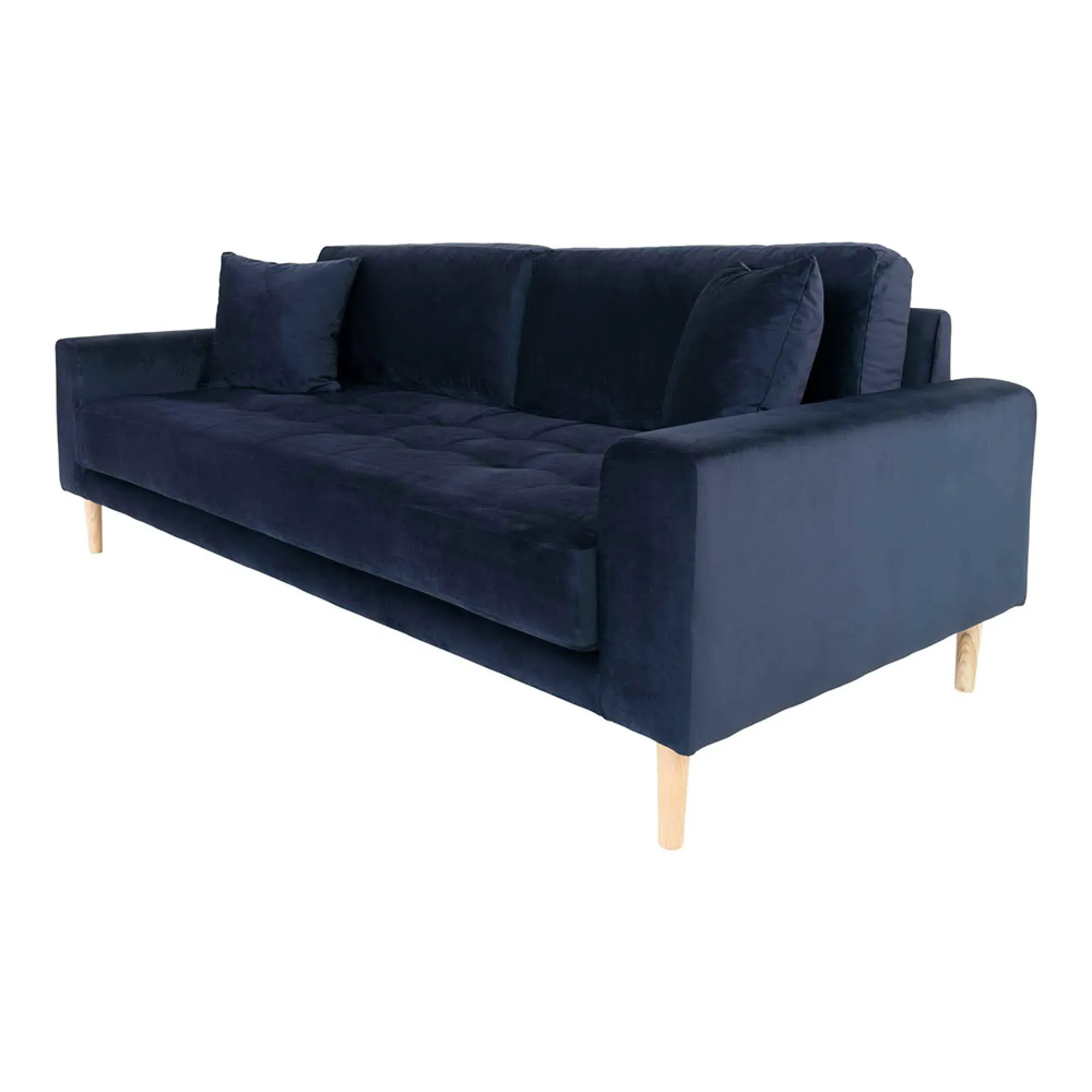 Lido 3-Seater Sofa - Blue, Velvet