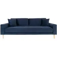 Lido 3-Seater Sofa - Blue, Velvet