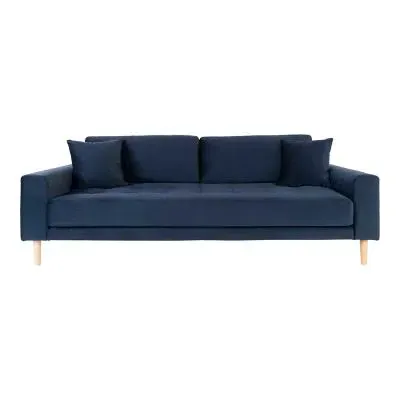 Lido 3-Seater Sofa - Blue, Velvet
