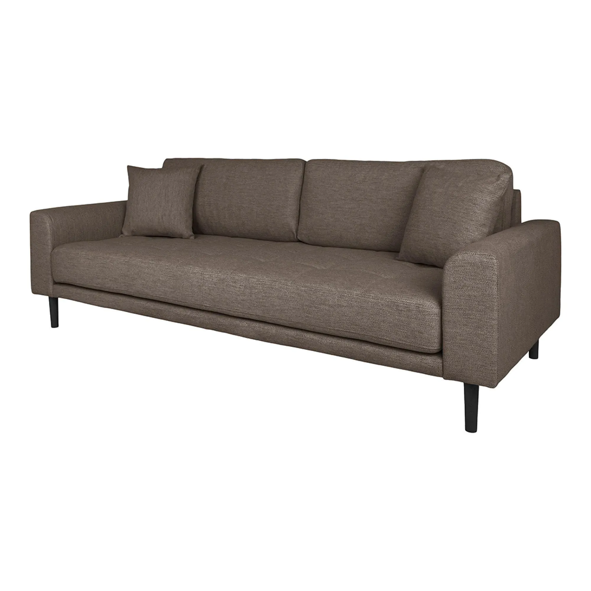 Lido 3-Seater Sofa - Brown, Fabric