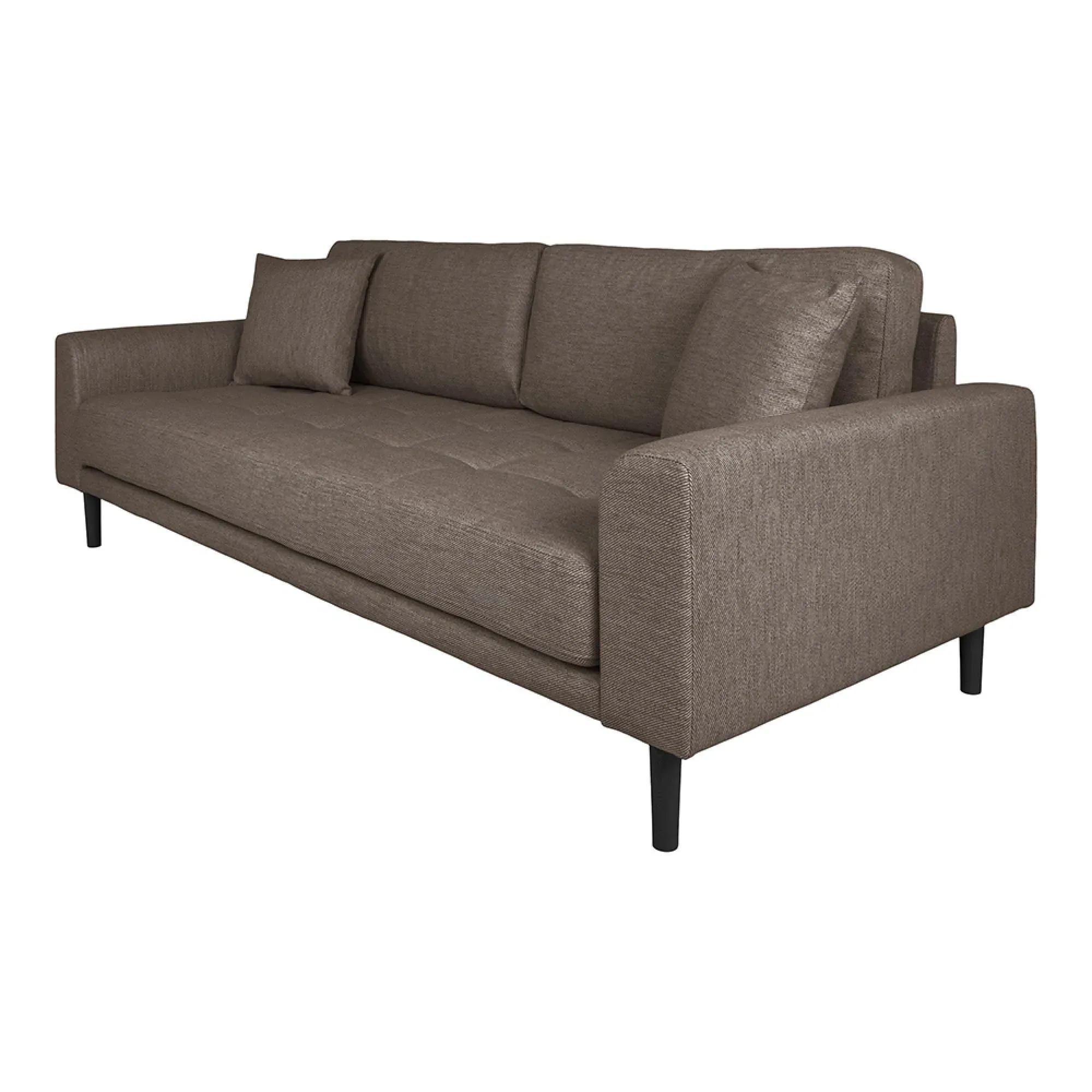 Lido 3-Seater Sofa - Brown, Fabric