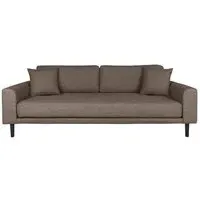 Lido 3-Seater Sofa - Brown, Fabric