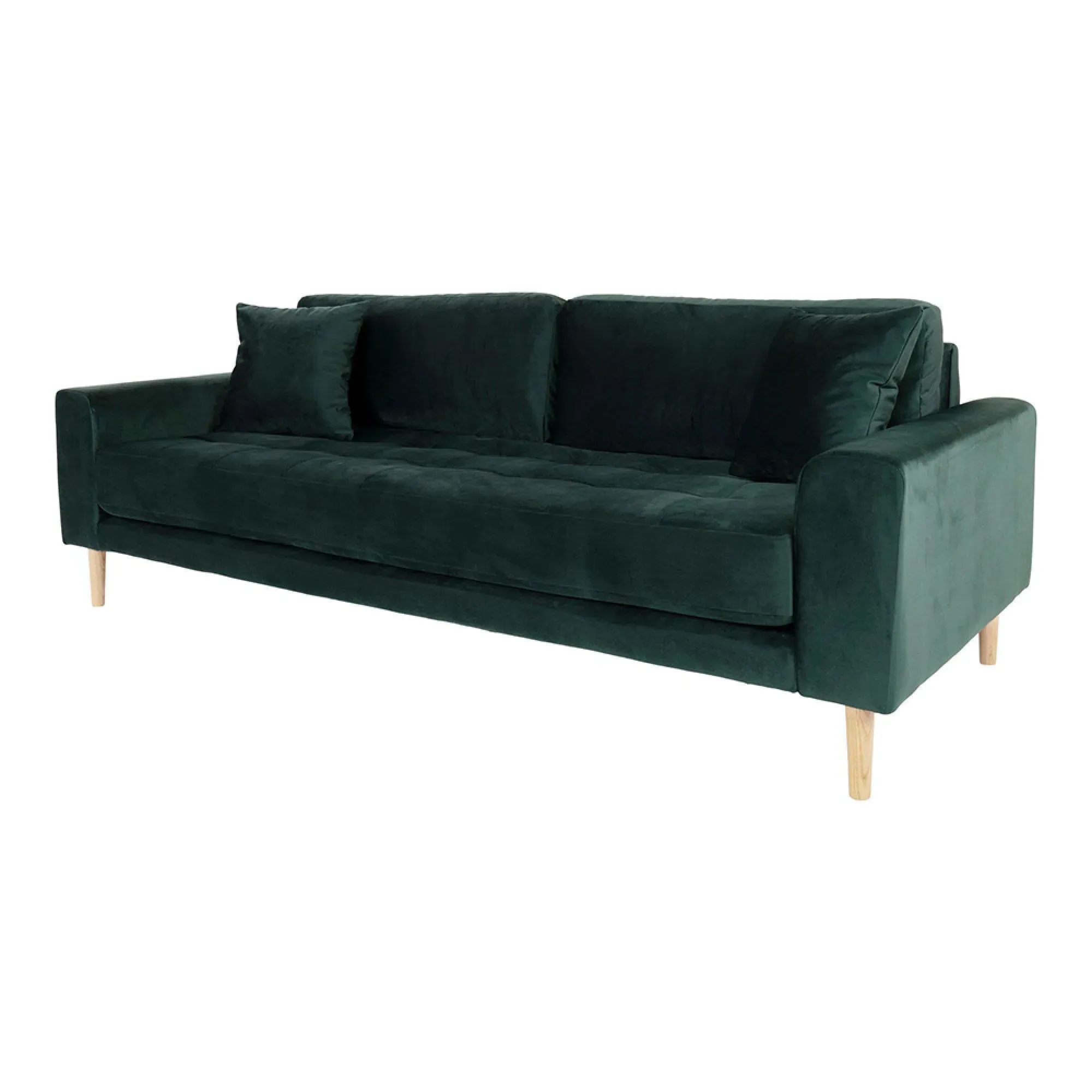 Lido 3-Seater Sofa - Dark Green, Fabric