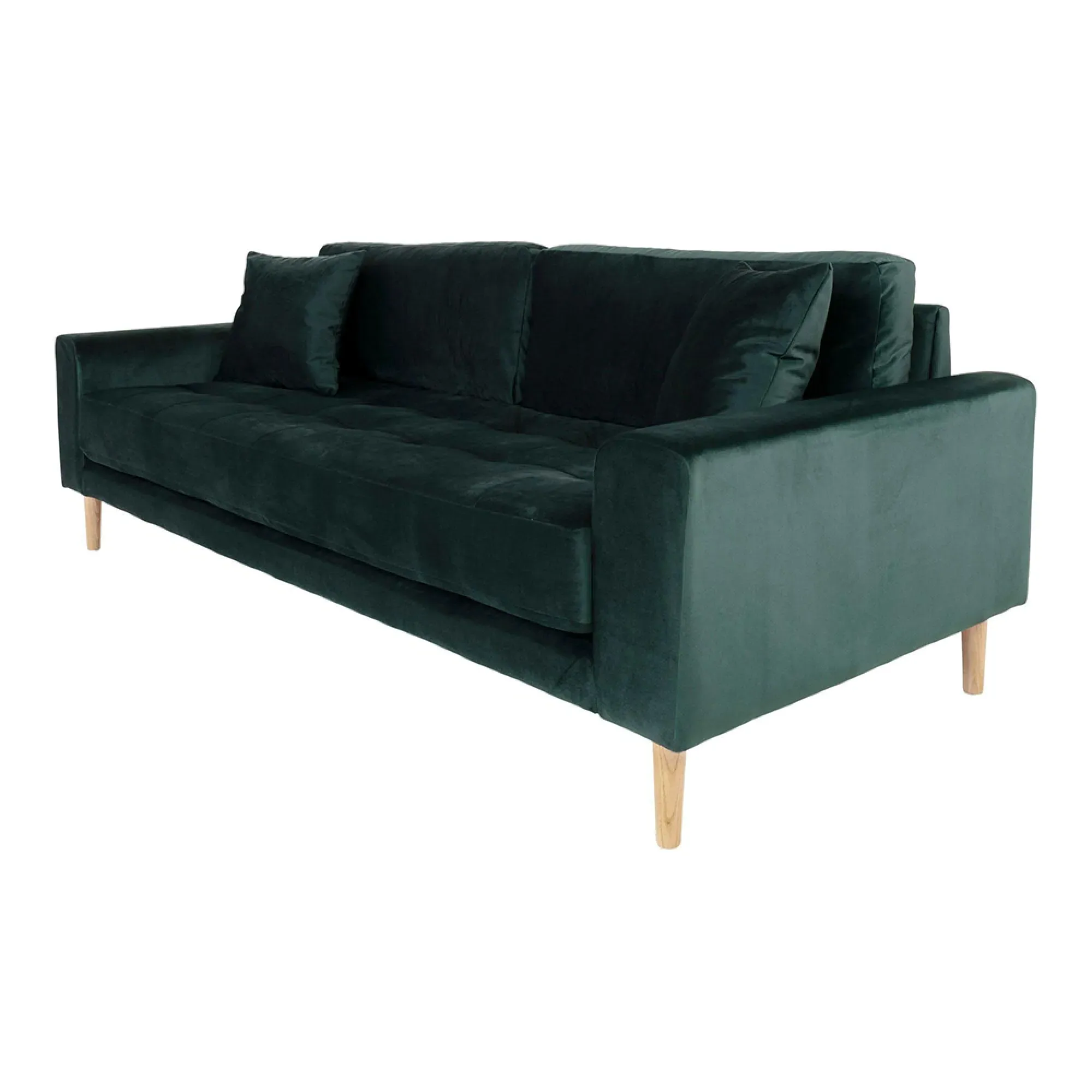 Lido 3-Seater Sofa - Dark Green, Fabric