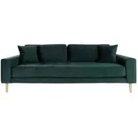 Lido 3-Seater Sofa - Dark Green, Fabric