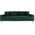 Lido 3-Seater Sofa - Dark Green, Fabric