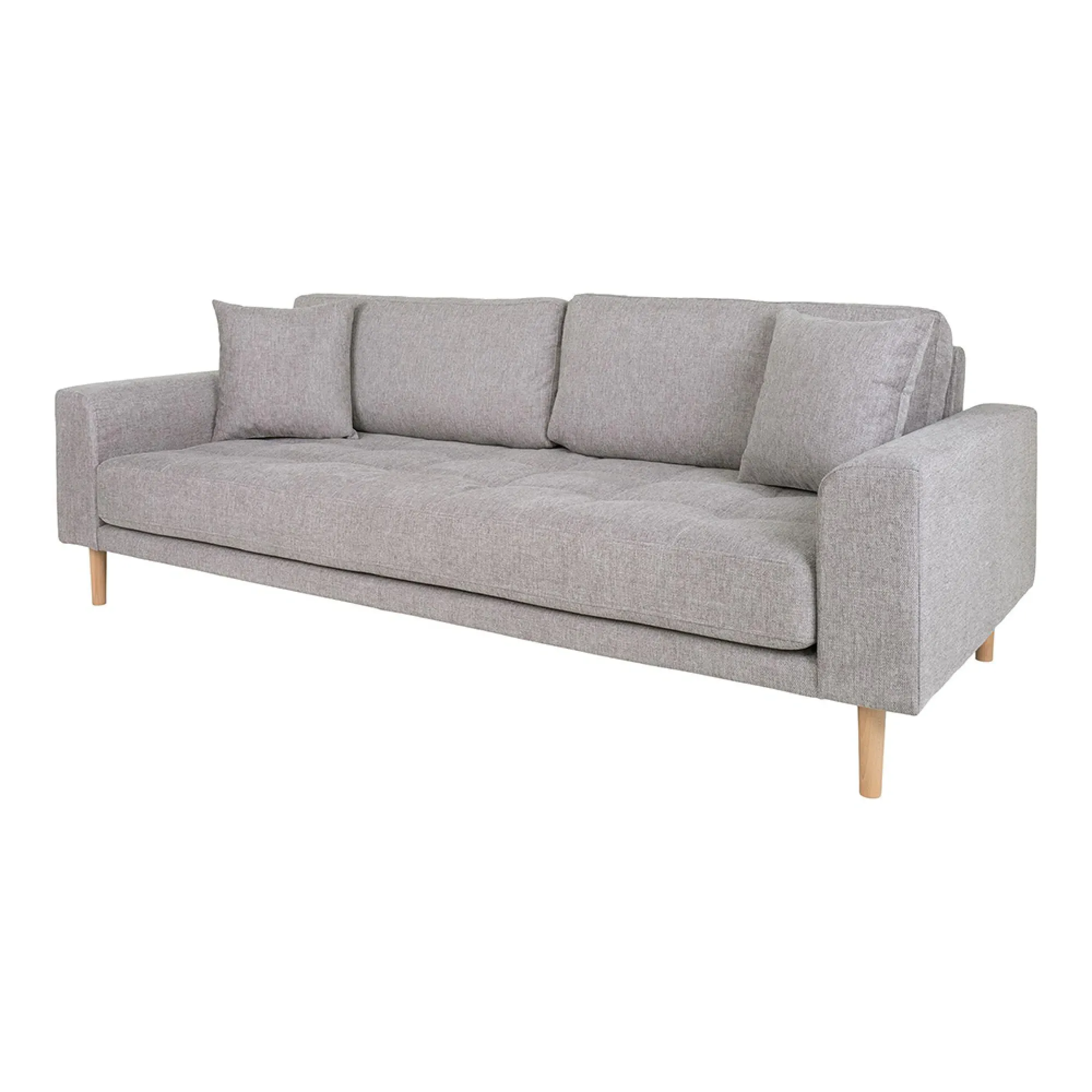 Lido 3-Seater Sofa - Light Grey, Fabric