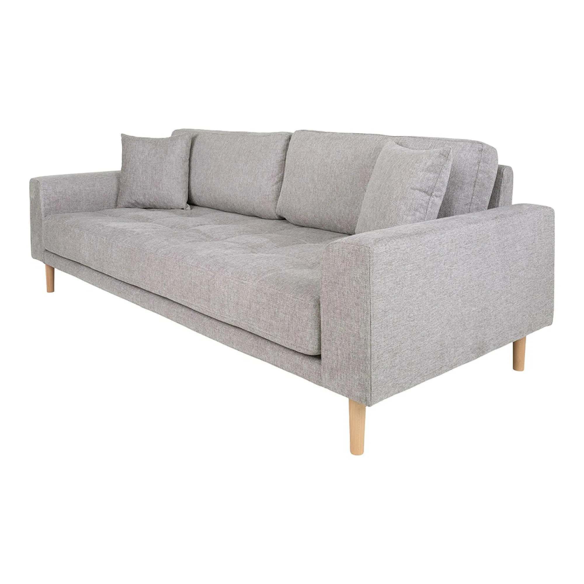Lido 3-Seater Sofa - Light Grey, Fabric