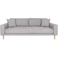 Lido 3-Seater Sofa - Light Grey, Fabric