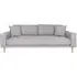 Lido 3-Seater Sofa - Light Grey, Fabric