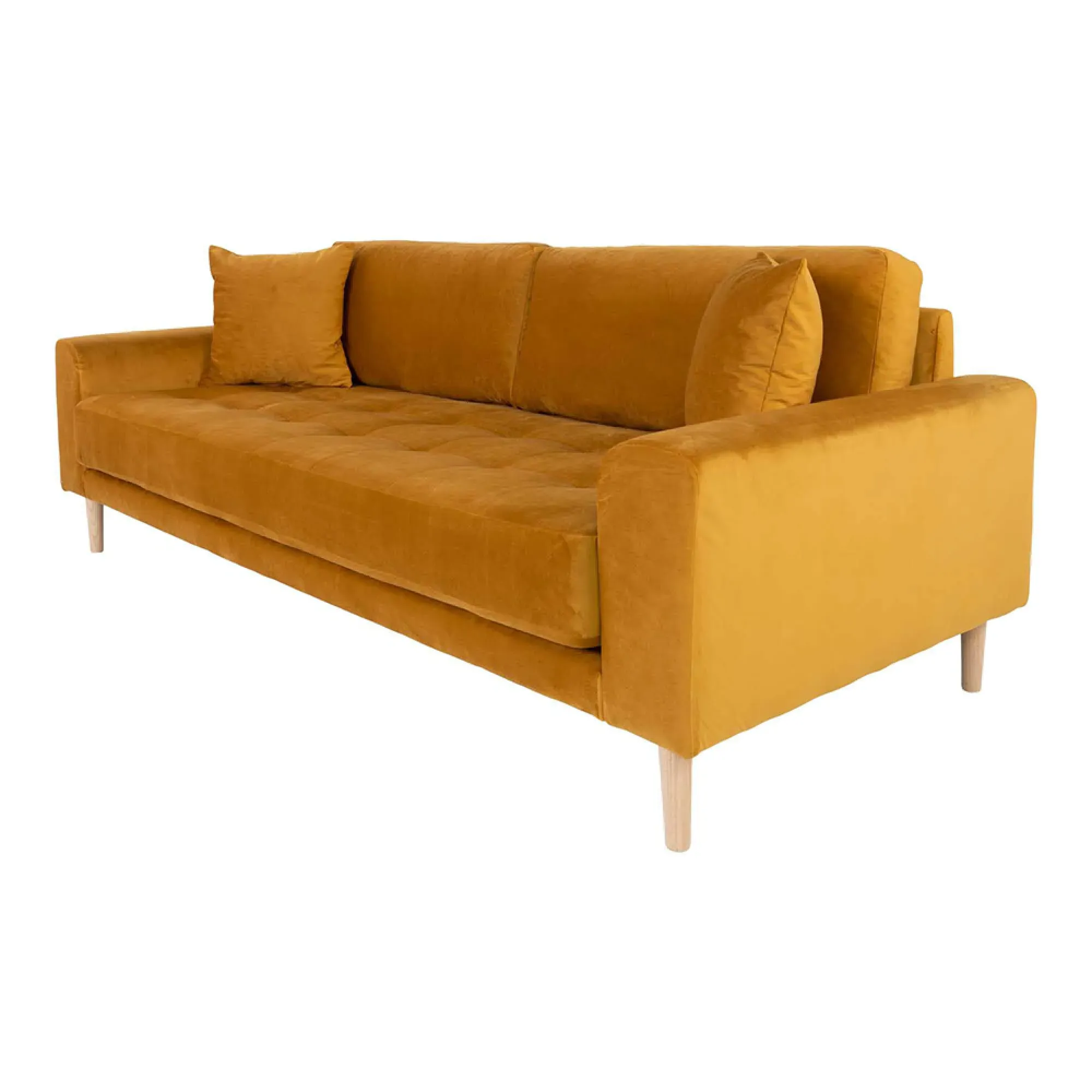 Lido 3-Seater Sofa - Mustard, Fabric