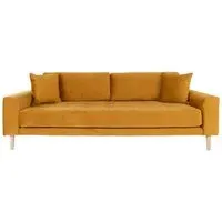Lido 3-Seater Sofa - Mustard, Fabric