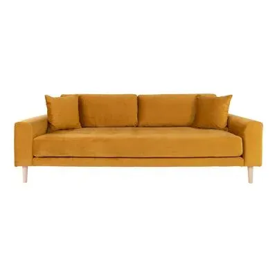 Lido 3-Seater Sofa - Mustard, Fabric