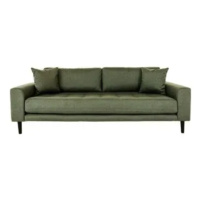 Lido 3-Seater Sofa - Olive Green, Fabric