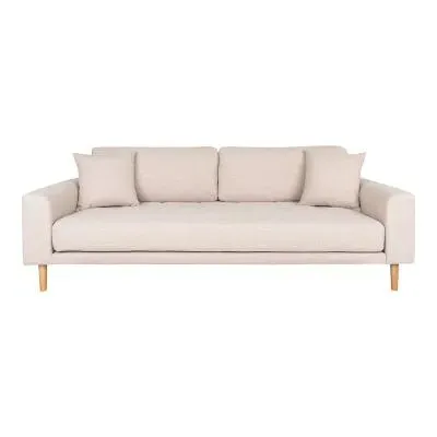 Lido 3-Seater Sofa - Sand, Fabric