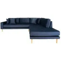 Lido Corner Sofa Open End LHF - Dark Blue, Fabric